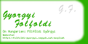 gyorgyi folfoldi business card